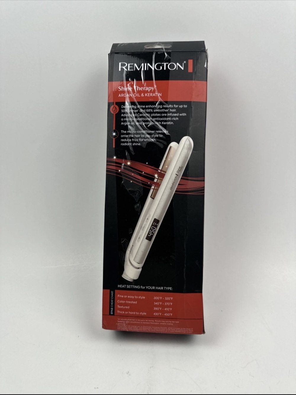 Remington Shine Therapy 1 inch Hair Straightener, Flat Iron Infused w/Argan Oil - Picture 2 of 4